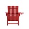 Merrick Lane Ridley HDPE Adirondack Chair with Cup Holder and Pull Out Ottoman, All-Weather HDPE Indoor/Outdoor Chair
